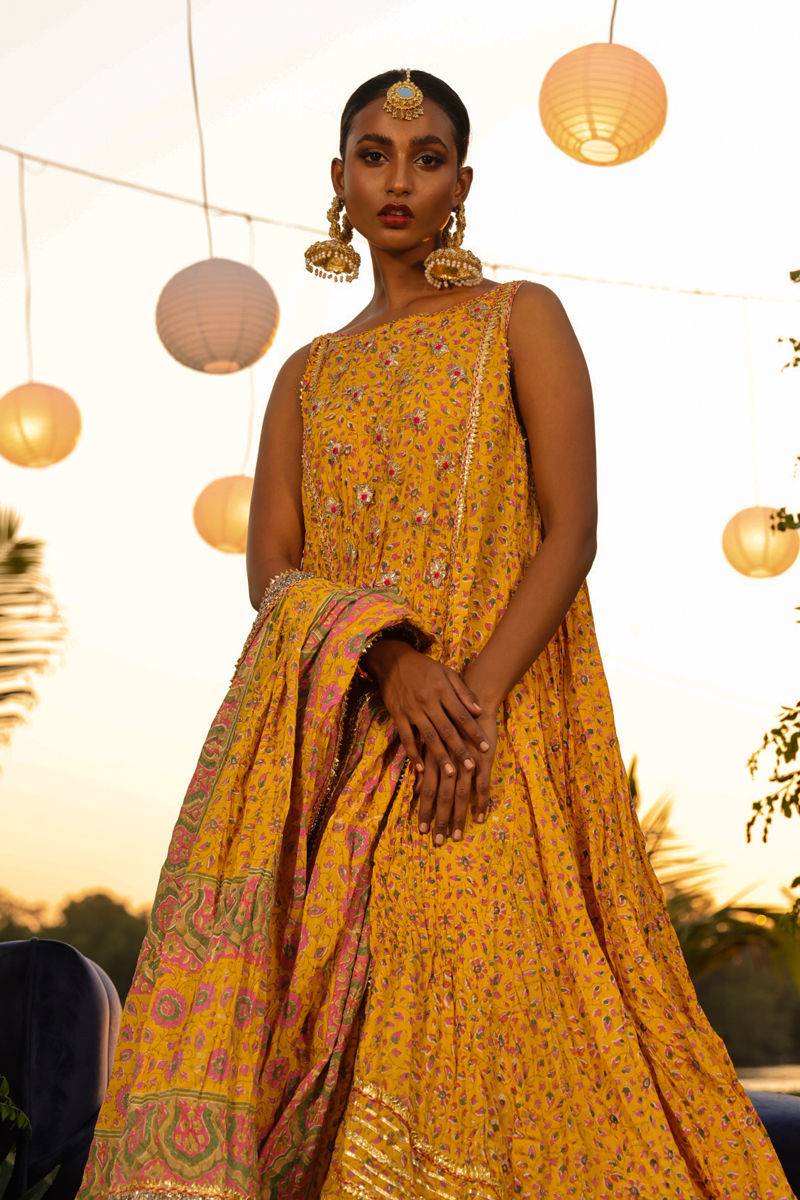 The Pink Tree Company | Wedding Wear | SAFFRON GARDEN - Pakistani Designer Dress - by The Pink Tree Company | Type: Formal - 100% Original at Saira Sultan