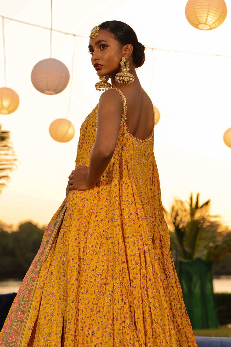 The Pink Tree Company | Wedding Wear | SAFFRON GARDEN - Pakistani Designer Dress - by The Pink Tree Company | Type: Formal - 100% Original at Saira Sultan