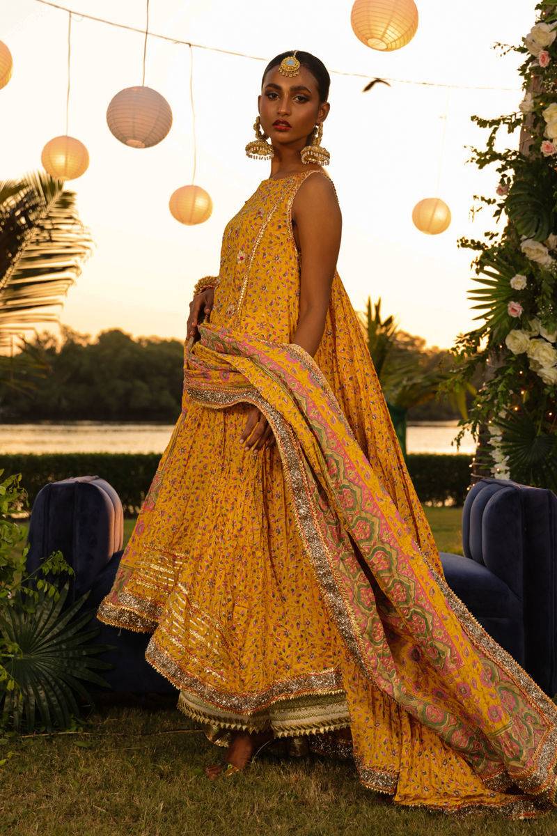 The Pink Tree Company | Wedding Wear | SAFFRON GARDEN - Pakistani Designer Dress - by The Pink Tree Company | Type: Formal - 100% Original at Saira Sultan