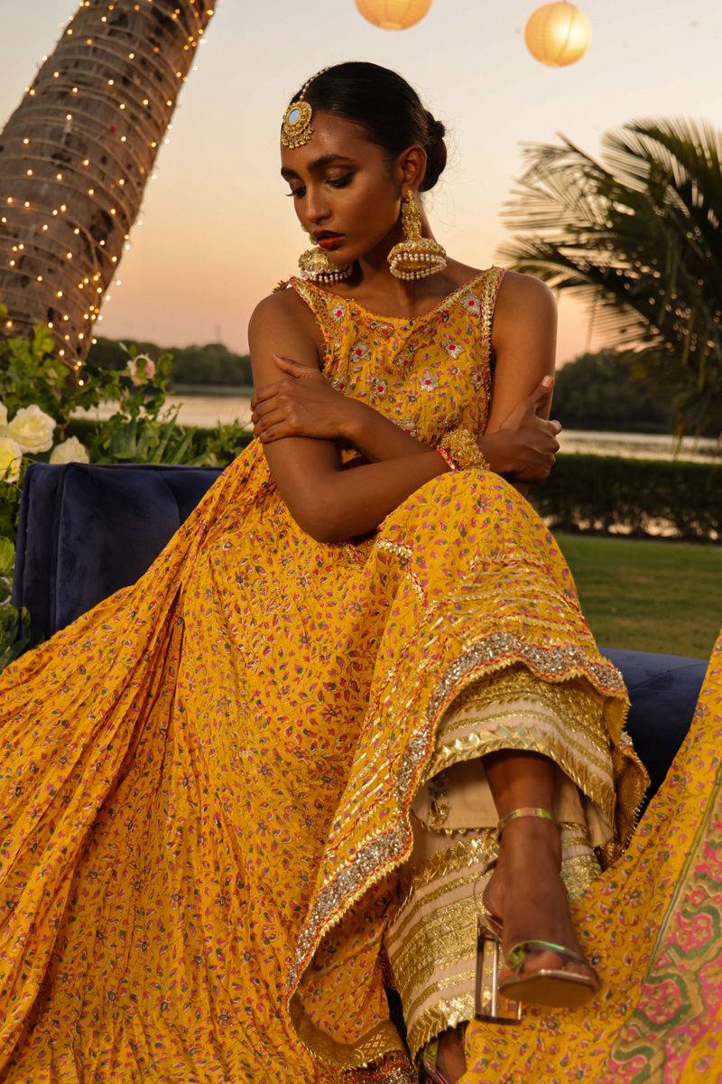The Pink Tree Company | Wedding Wear | SAFFRON GARDEN - Pakistani Designer Dress - by The Pink Tree Company | Type: Formal - 100% Original at Saira Sultan