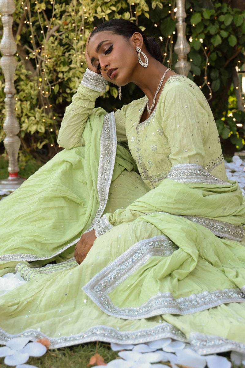 The Pink Tree Company | Wedding Wear | LEAFY BLUSH - Pakistani Designer Dress - by The Pink Tree Company | Type: Formal - 100% Original at Saira Sultan