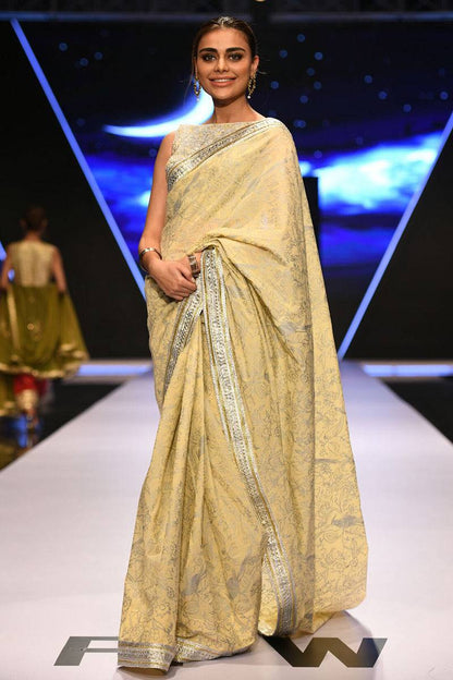 The Pink Tree Company | Wedding Wear | BORDER AND FALL - Pakistani Designer Dress - by The Pink Tree Company | Type: Formal - 100% Original at Saira Sultan