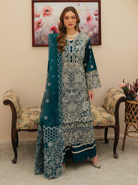 Mahnur | Allenura Luxury Lawn 24 | TUSCANY - Pakistani Designer Dress - by Mahnur | Type: Luxury - 100% Original at Saira Sultan