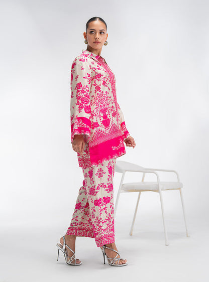 Zainab Chottani | Eid Pret 25 | Kira L Hot Pink Silk