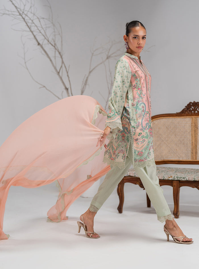 Zainab Chottani | Eid Pret 25 | Rina M Mint Green Silk