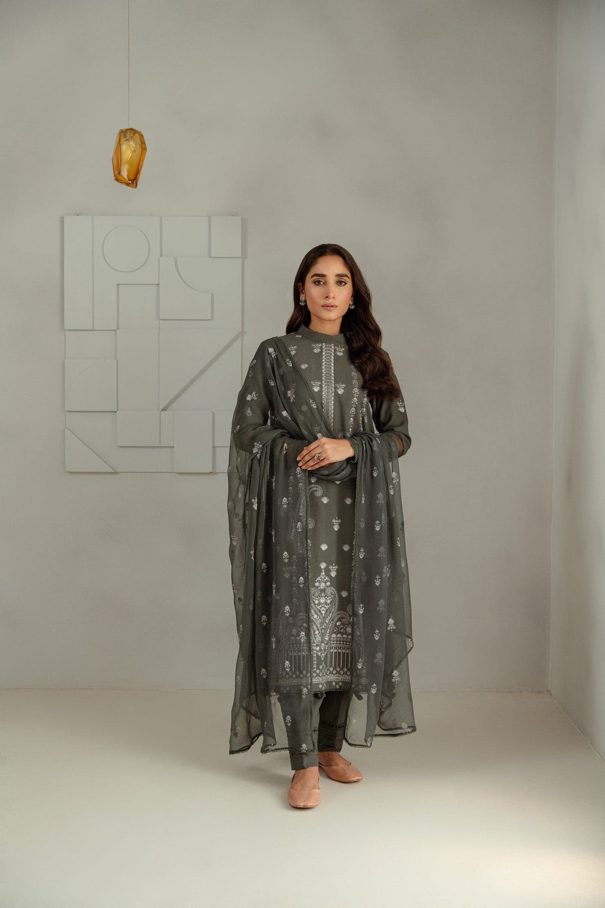 Taana Baana | Manzil Winter | S3390A XS Gray Karandi