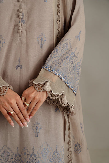 Taana Baana | Manzil Winter | C3415A XL Cloud Gray Karandi