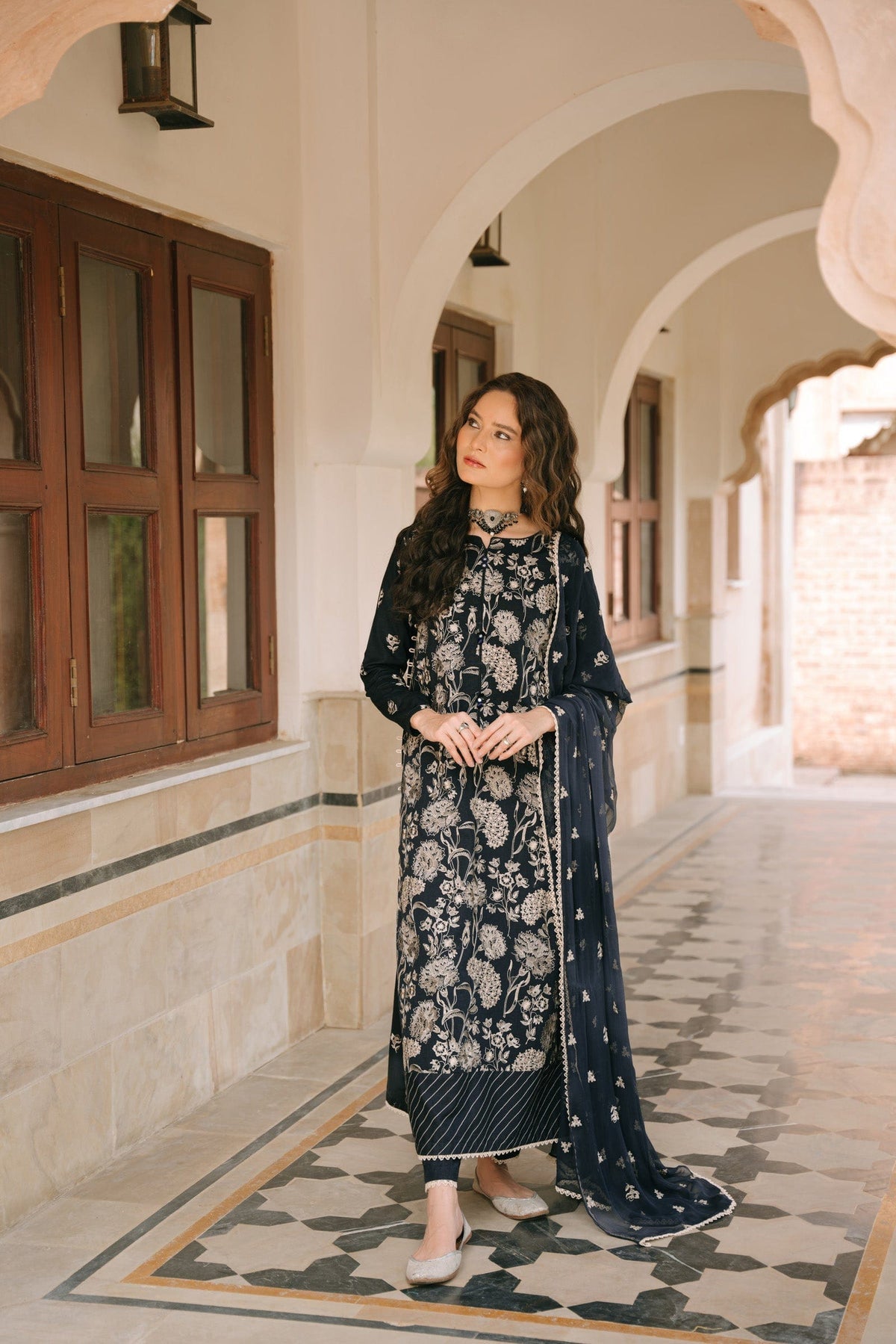 Taana Baana | Manzil Winter | C3412B L Zinc Slub Khaddar