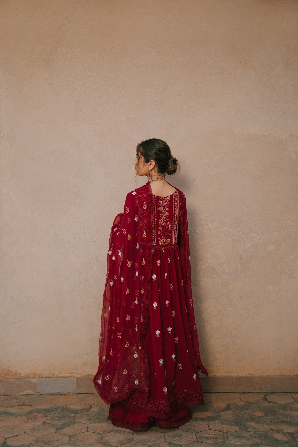 Taana Baana | Manzil Winter | M3402B S Maroon Karandi