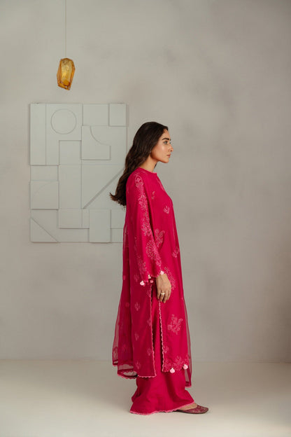 Taana Baana | Manzil Winter | B3397 L Carrot Pink Karandi