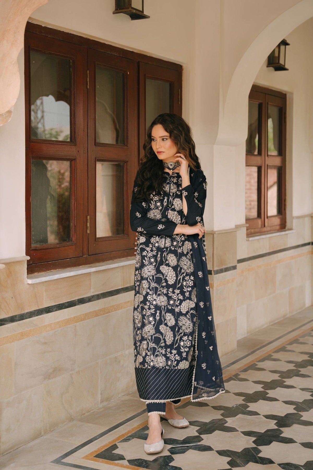 Taana Baana | Manzil Winter | C3412B XS Zinc Slub Khaddar