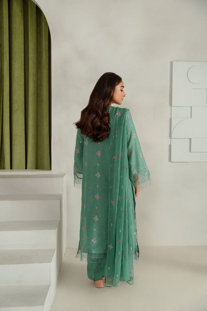 Taana Baana | Manzil Winter | C3413B S Green Blue Karandi