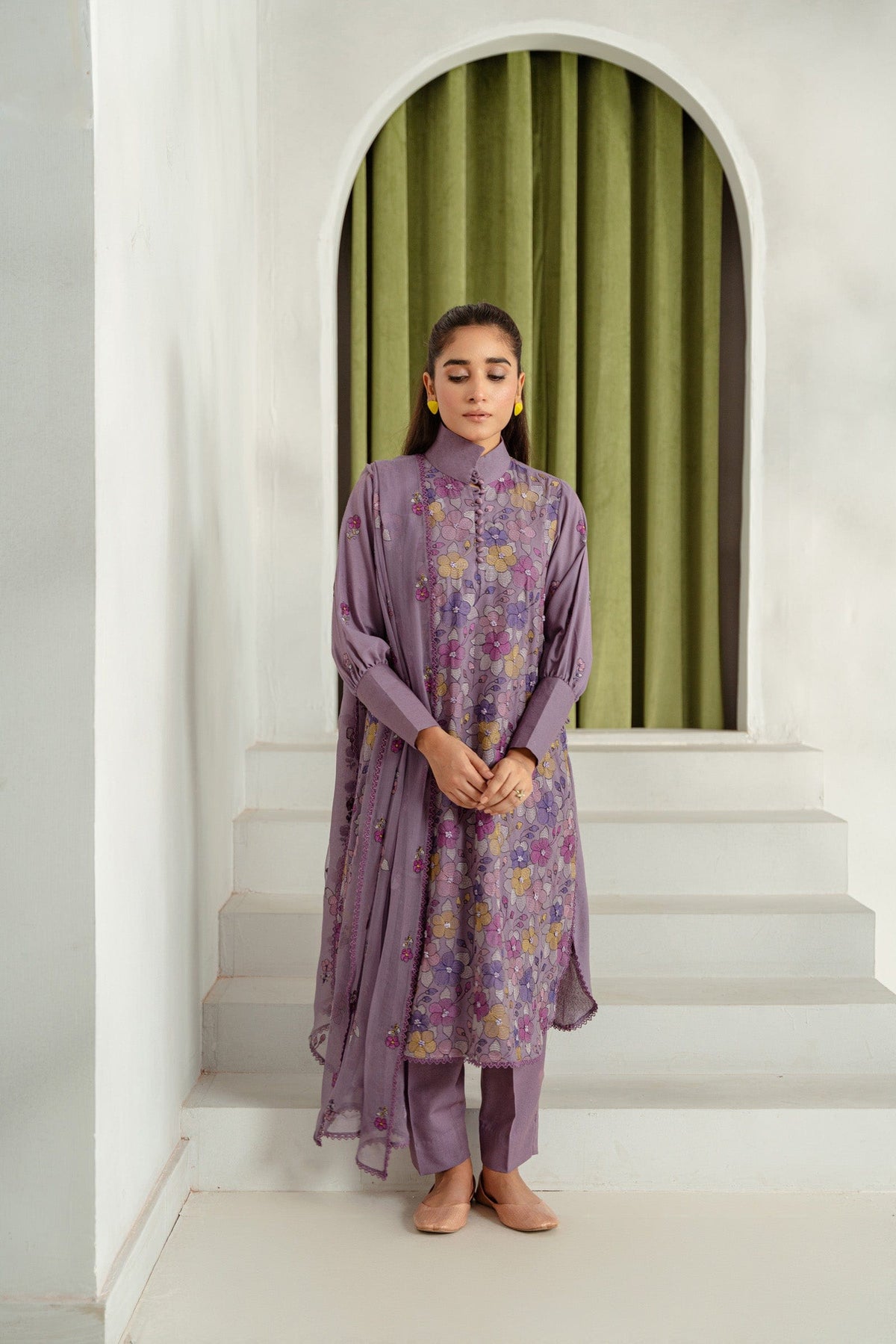 Taana Baana | Manzil Winter | M3407B XS Purple Gray Karandi