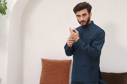 TGM | Men Fancy Wedding | Teal Lagoon (3 Piece)