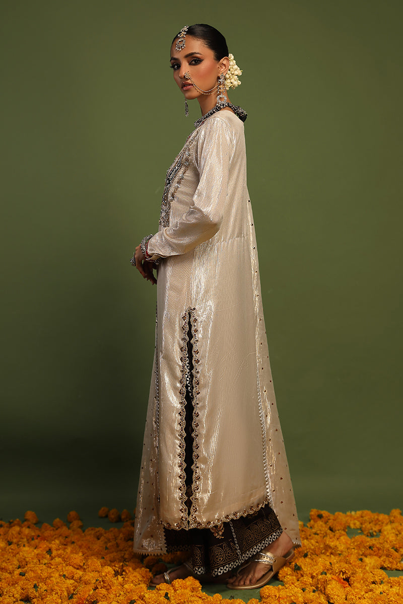 Wardha Saleem | Luxury Pret Traditional Wear | KHIRAD (2 PC) S Golden Chiffon