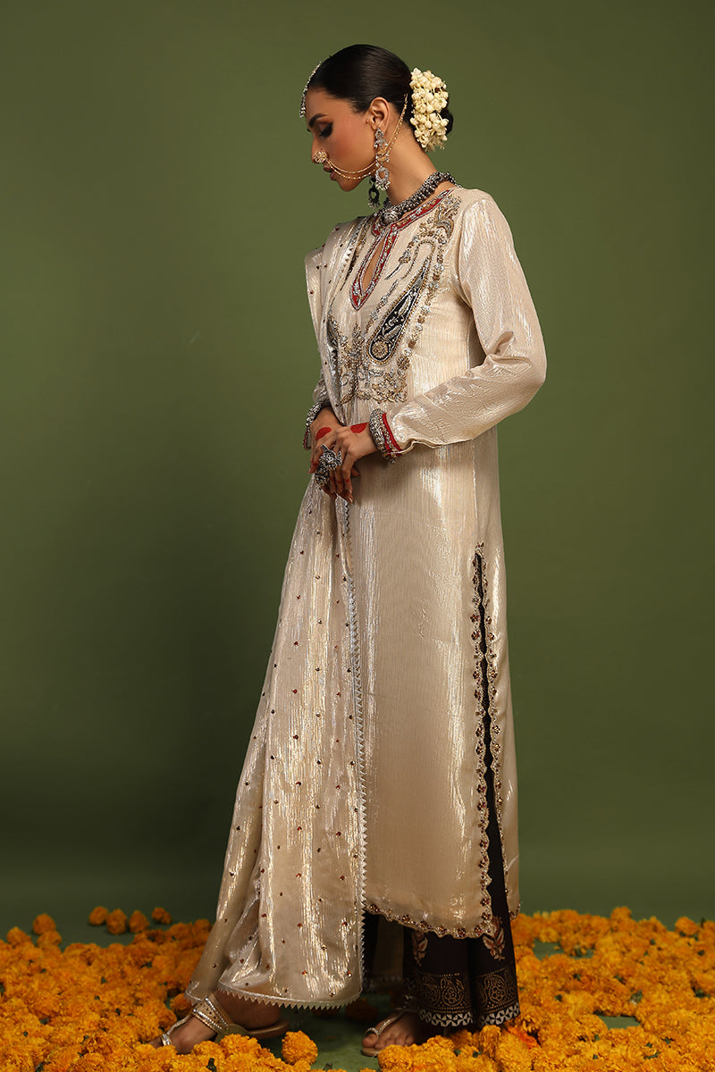 Wardha Saleem | Luxury Pret Traditional Wear | KHIRAD (2 PC) L Golden Chiffon