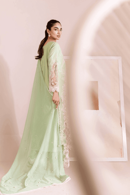 Manara | Mgrolia Garden 25 | SAGE - Pakistani Designer Dress - by Manara | Type: Ladies Clothes - 100% Original at Saira Sultan