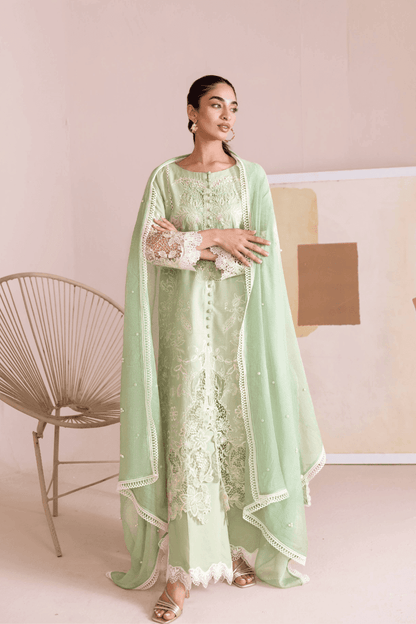 Manara | Mgrolia Garden 25 | SAGE - Pakistani Designer Dress - by Manara | Type: Ladies Clothes - 100% Original at Saira Sultan