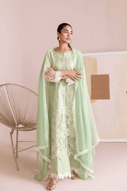 Manara | Mgrolia Garden 25 | SAGE - Pakistani Designer Dress - by Manara | Type: Ladies Clothes - 100% Original at Saira Sultan