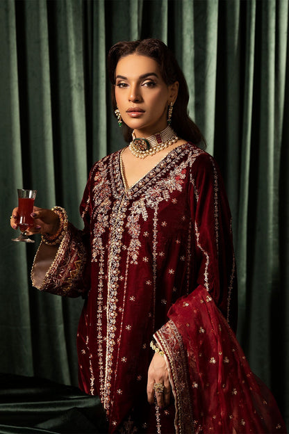 Motifz | Velvet Formals | 5099-SANDAL XL Maroon Velvet