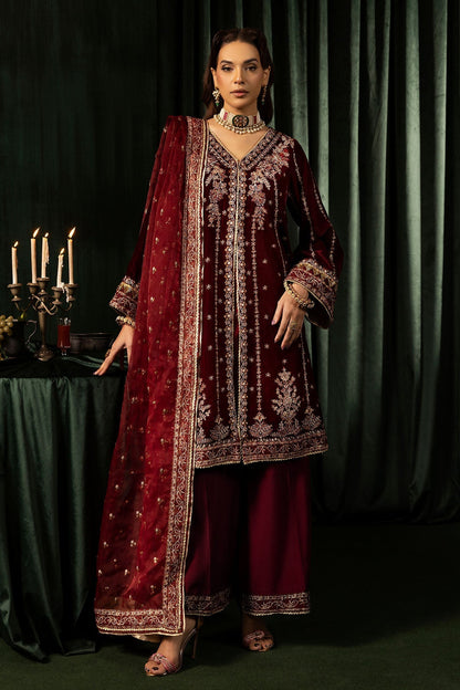 Motifz | Velvet Formals | 5099-SANDAL XS Maroon Velvet