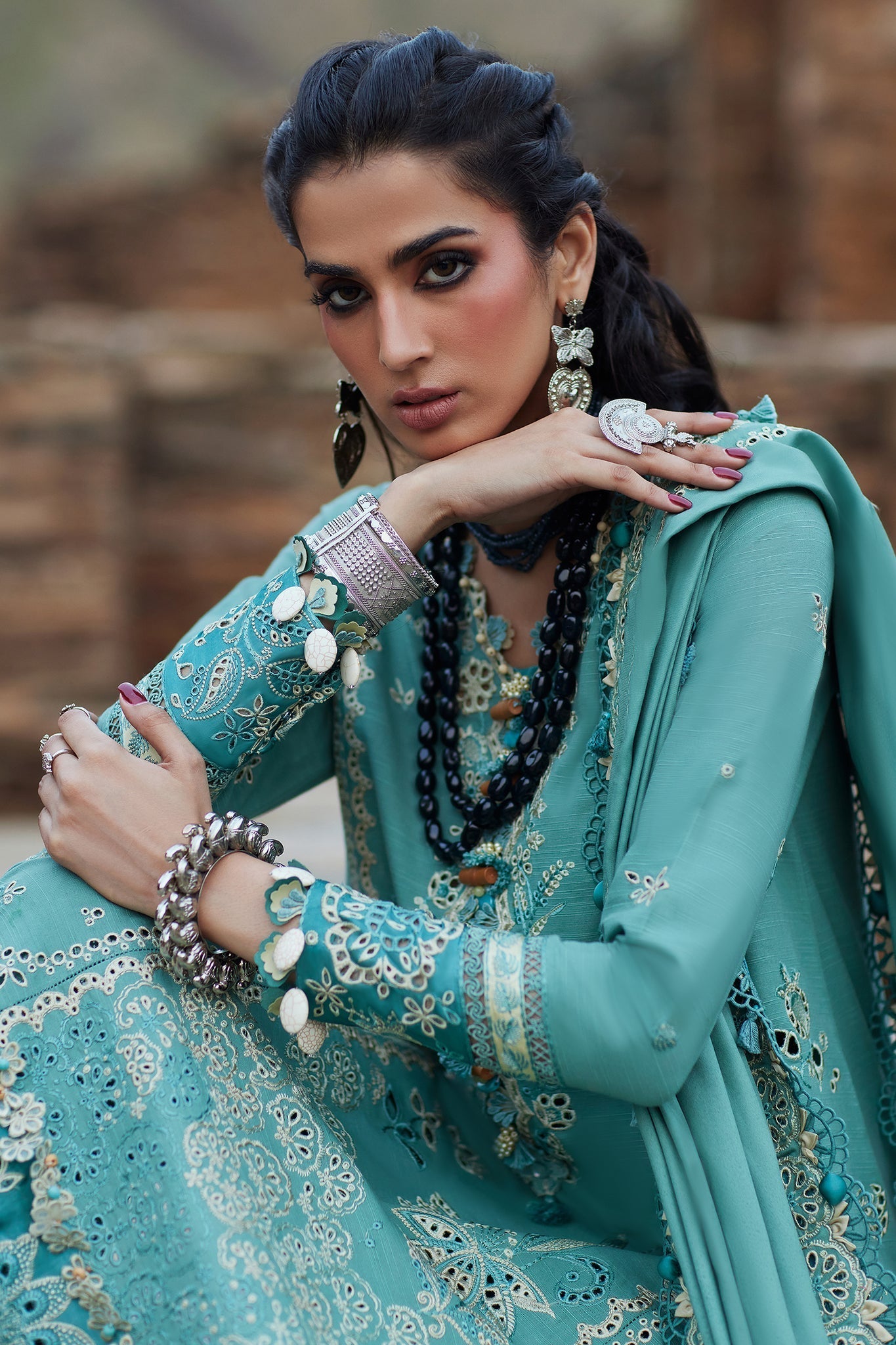 Elan | Winter Collection 24 | CELESTIA (EW24-09) M Sky Blue Khaddar