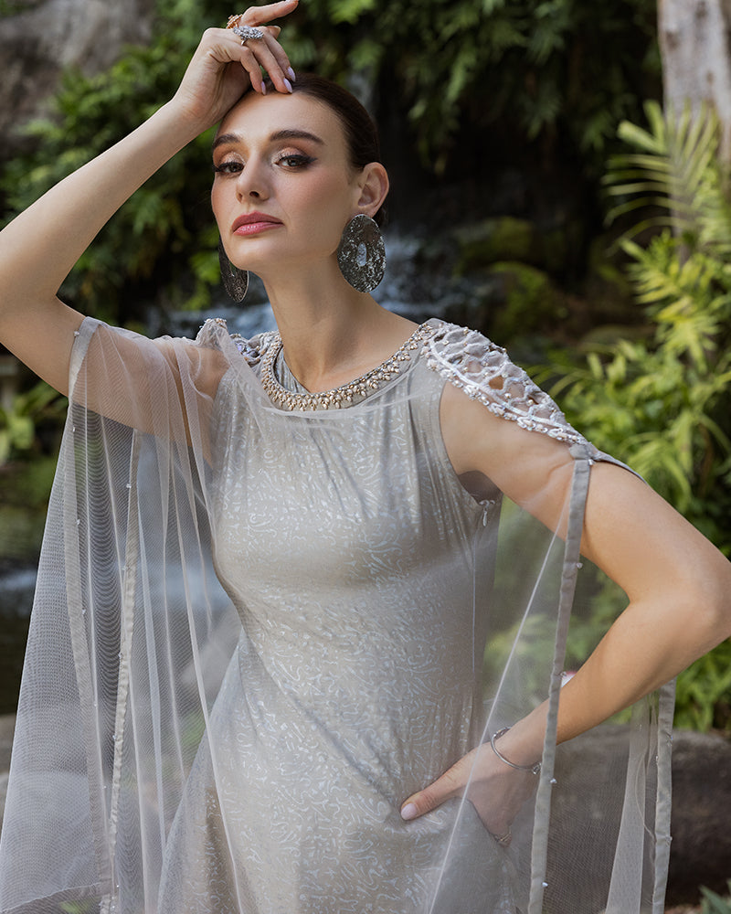 Ain | Cascade Party Wears | AN-103 L Gray Net