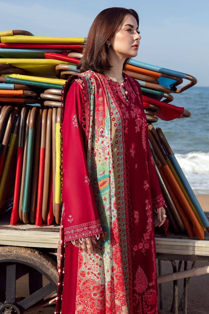 Zaha | Embroidered Lawn Collection | EIRA (ZL23-10 B) - Pakistani Designer Dress - by Zaha | Type: Luxury - 100% Original at Saira Sultan