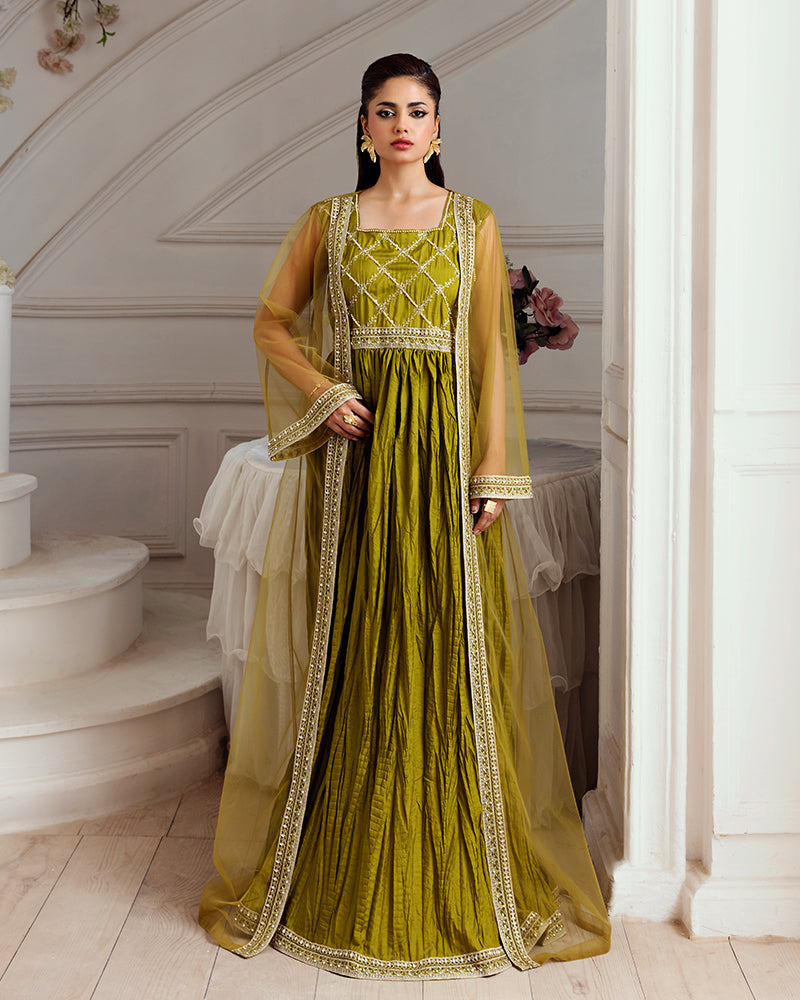 Ain | Zahra Formal Edit 25 | AN-111 S Mustard Chiffon