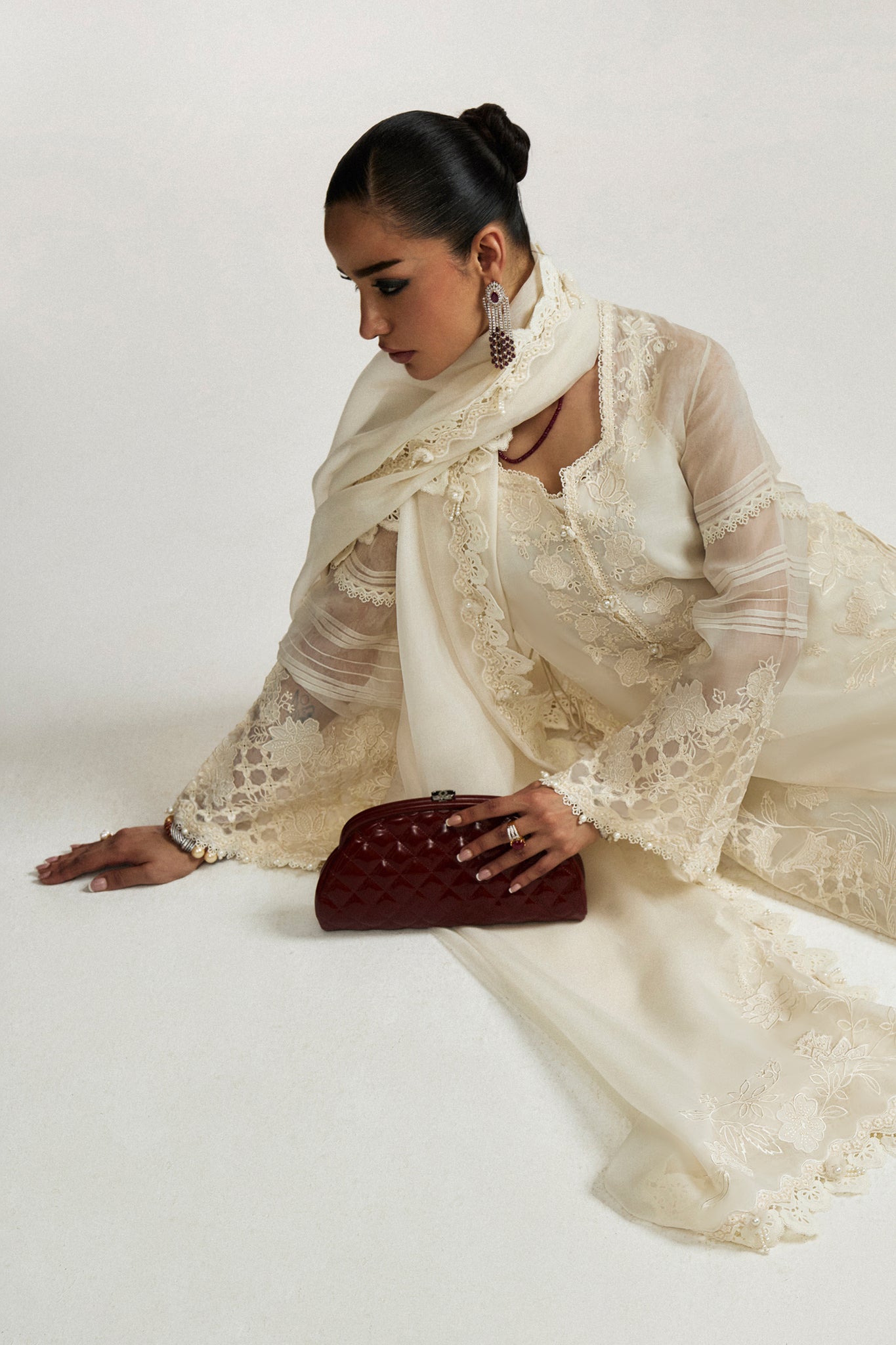 Elan I Vital Ornee I PERLE D'HIVER (EV-21353) - Pakistani Designer Dress - by Elan - Type : Ladies Clothes - 100% Original at Saira Sultan