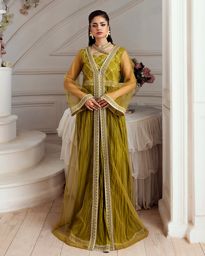 Ain | Zahra Formal Edit 25 | AN-111 XL Mustard Chiffon