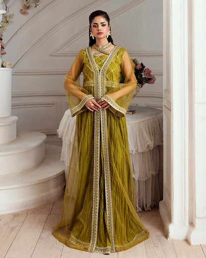 Ain | Zahra Formal Edit 25 | AN-111 XL Mustard Chiffon