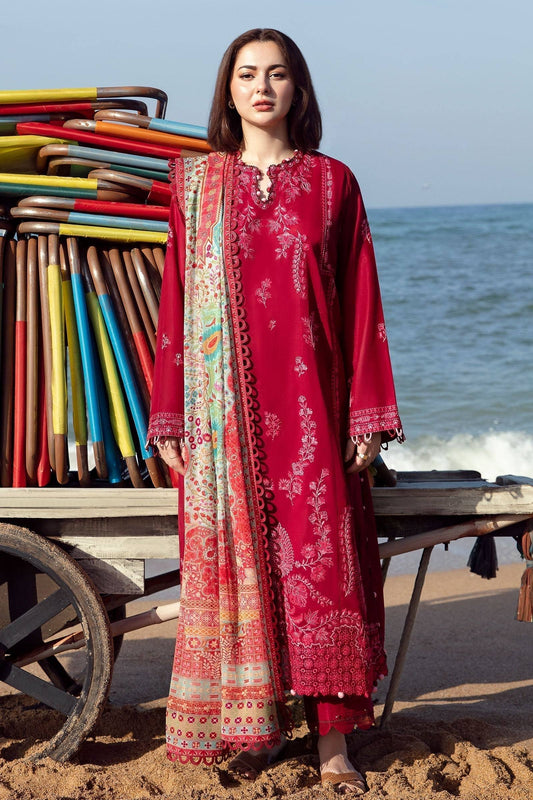 Zaha | Embroidered Lawn Collection | EIRA (ZL23-10 B) - Pakistani Designer Dress - by Zaha | Type: Luxury - 100% Original at Saira Sultan