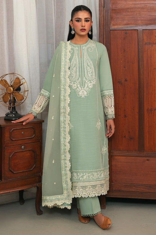Zaha | Aangan Ready to Wear | CHANDNI (ZRW-20904) XS Sage Khaddar