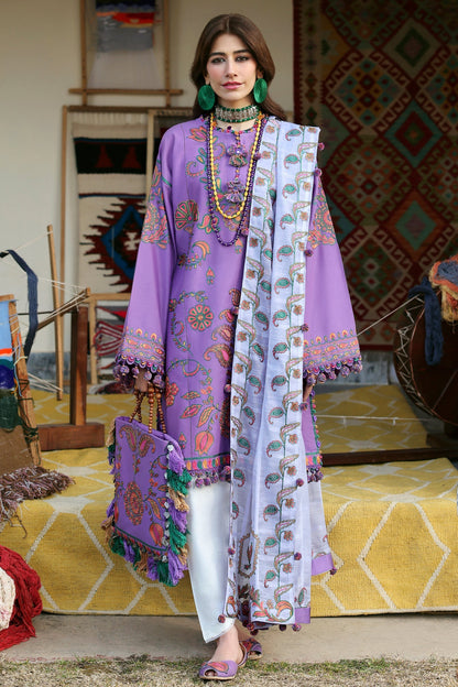 Zaha | Lawn 25 | ZARIAH (ZL25-09 A) XS Purple Lawn