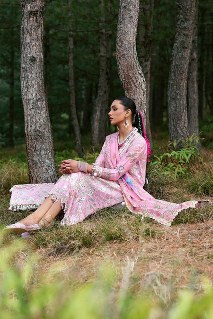 Zaha | Lawn 25 | ZAYANA (ZL25-01 A) M Pink Lawn