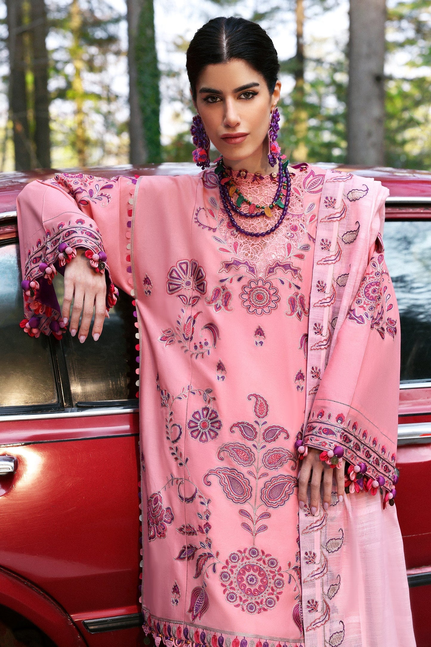 Zaha | Lawn 25 | ZARIAH (ZL25-09 B) S Blush Pink Lawn