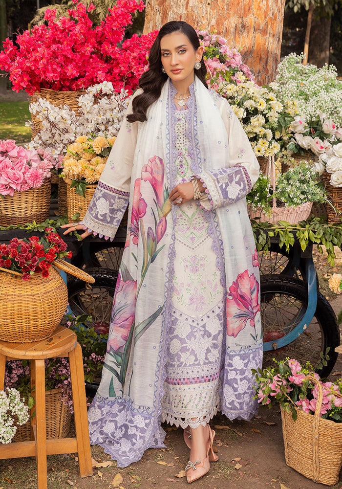 Altan | Garden of grace | ALT-07 Marigold Muse M Off White Lawn