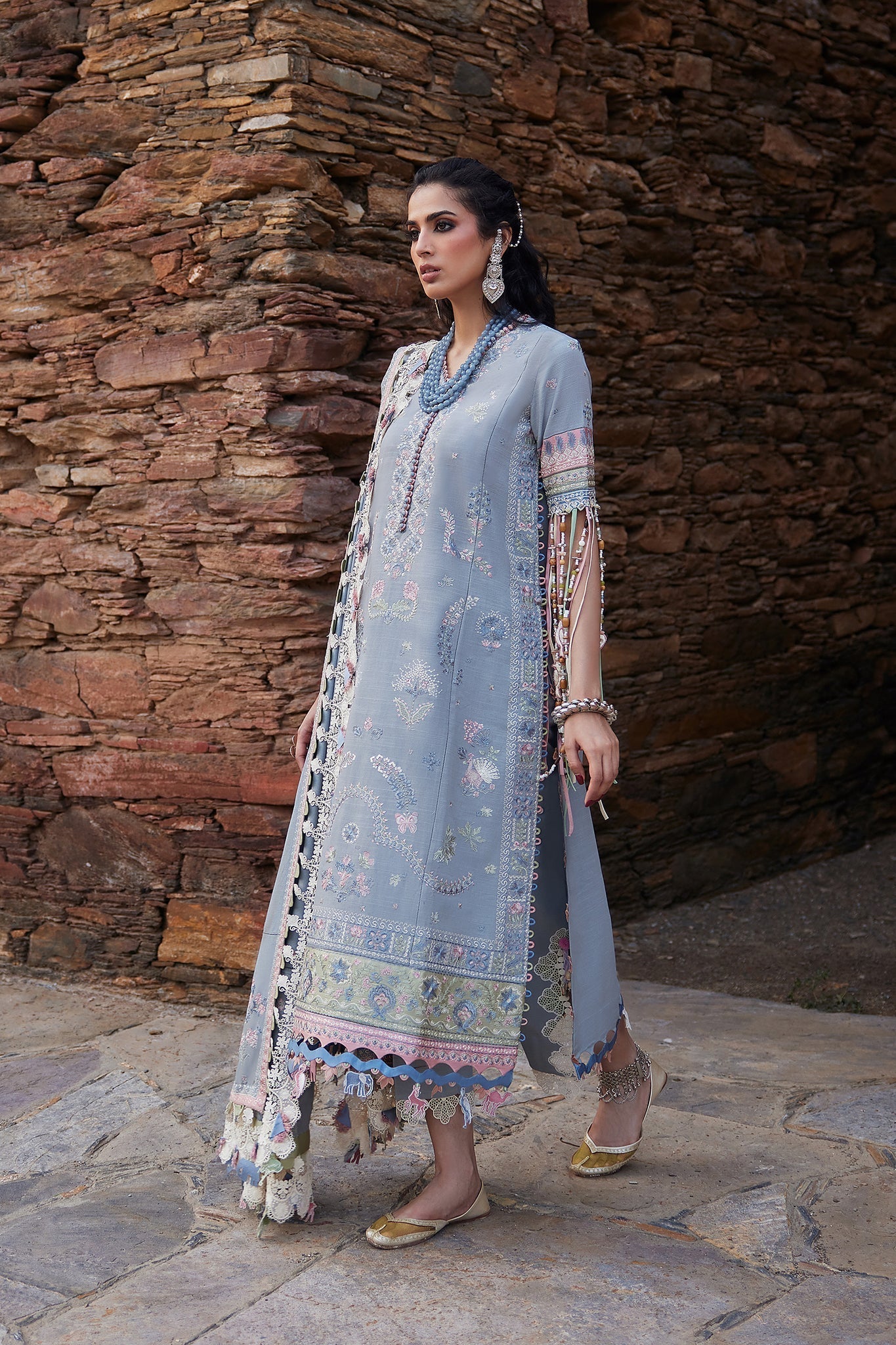 Elan | Winter Collection 24 | SERAPHINA (EW24-01) S Sky Blue Khaddar