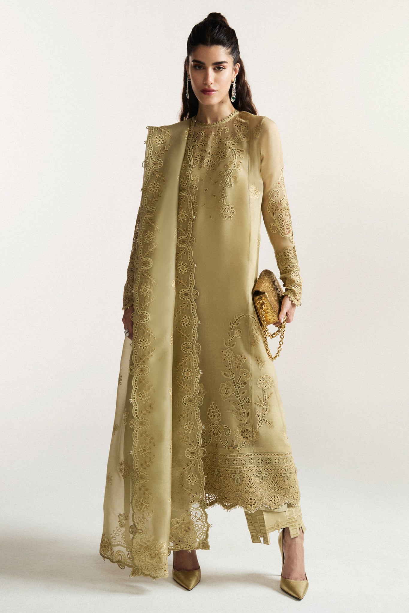 Elan I Vital Ornee I JARDIN SAUGE (EV-21352) - Pakistani Designer Dress - by Elan - Type : Ladies Clothes - 100% Original at Saira Sultan