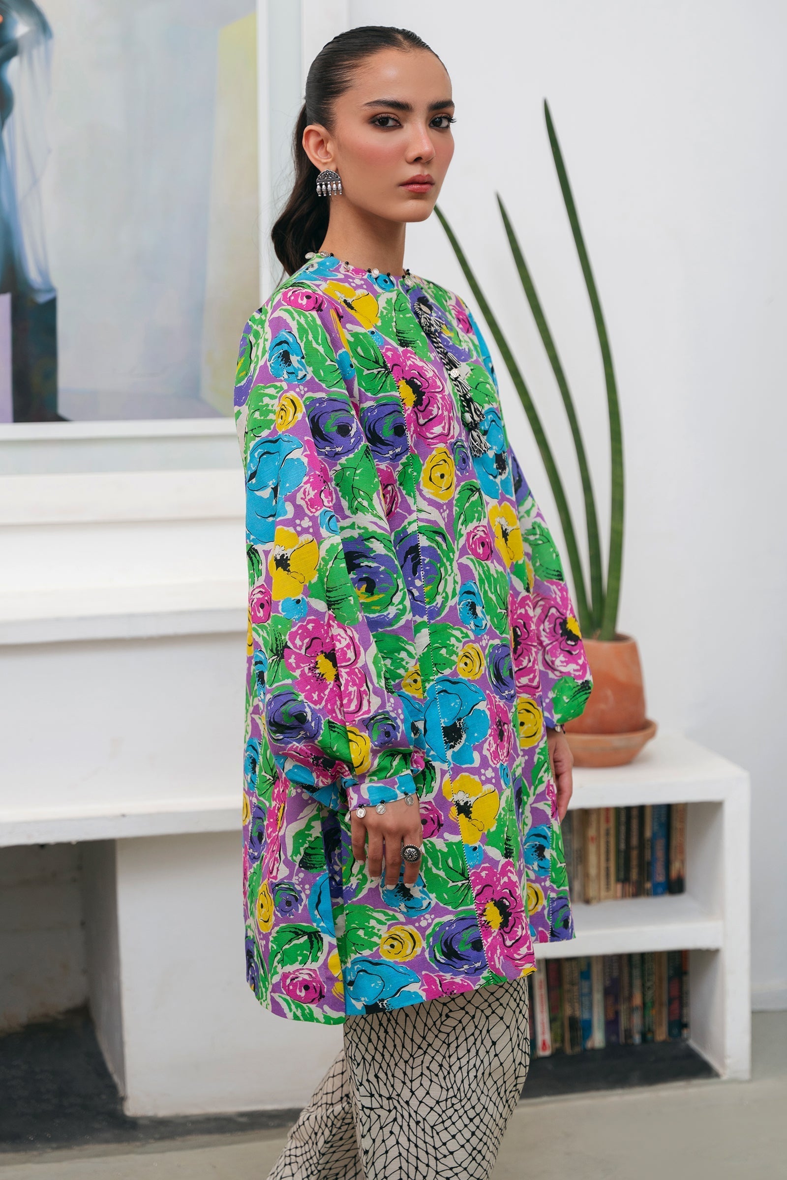 Zaha | Aangan Ready to Wear |FLORANA (ZRW-21330) S Multi Khaddar