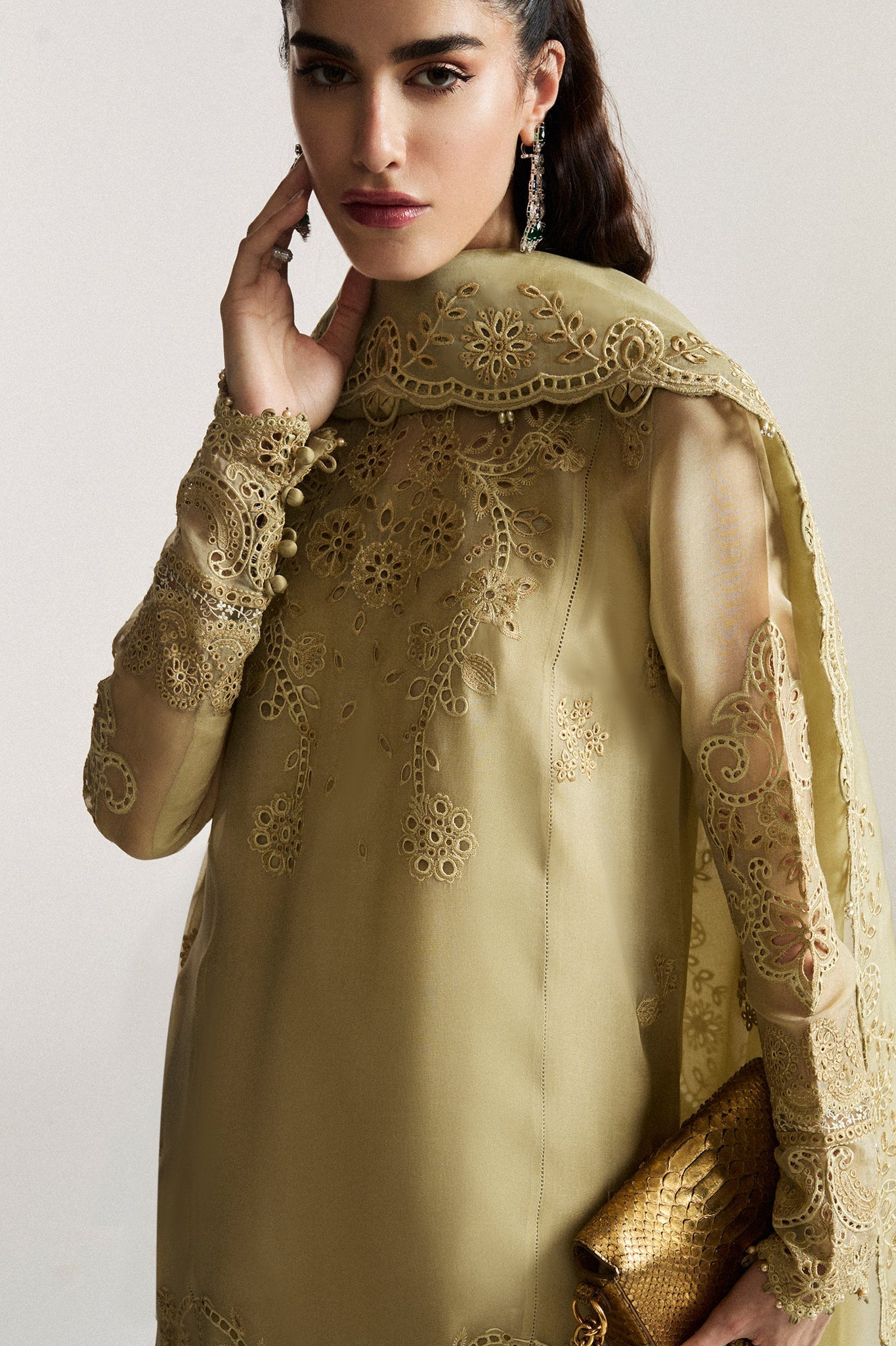Elan I Vital Ornee I JARDIN SAUGE (EV-21352) - Pakistani Designer Dress - by Elan - Type : Ladies Clothes - 100% Original at Saira Sultan