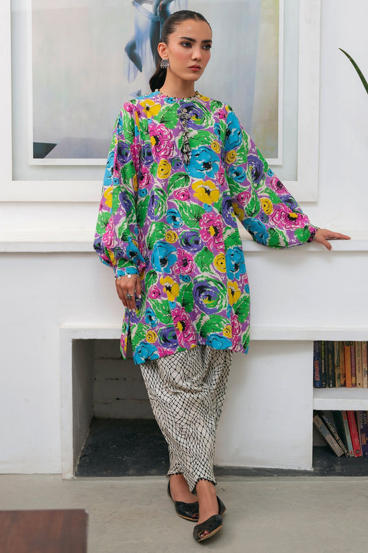 Zaha | Aangan Ready to Wear |FLORANA (ZRW-21330) XS Multi Khaddar