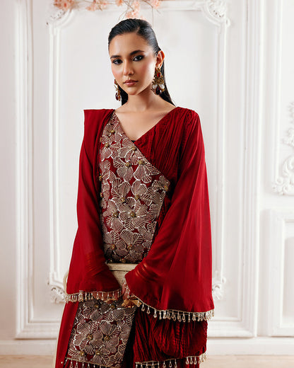 Ain | Zahra Formal Edit 25 | AN-112 L Red Chiffon