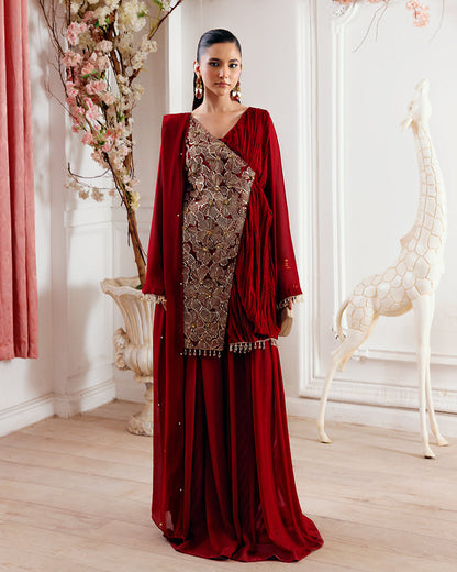 Ain | Zahra Formal Edit 25 | AN-112 S Red Chiffon