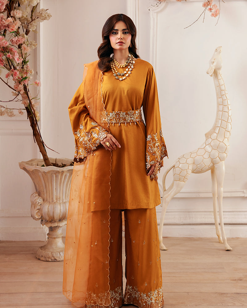 Ain | Zahra Formal Edit 25 | AN-110 S Pinkish Orange Chiffon