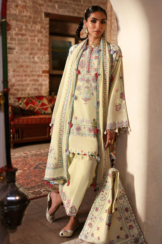 Zaha | Festive Lawn 25 | MEHERBANO (ZF-25-01) XS Beige Lawn