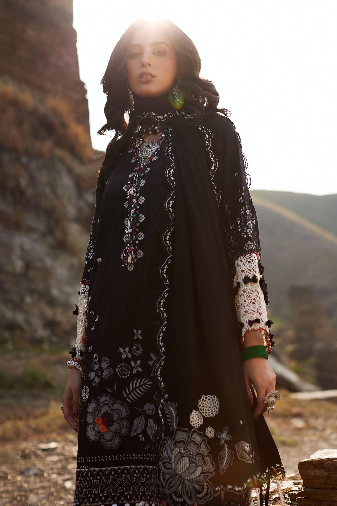 Elan | Winter Collection 24 | AYANNA (EW24-10) XL Black Jacquard