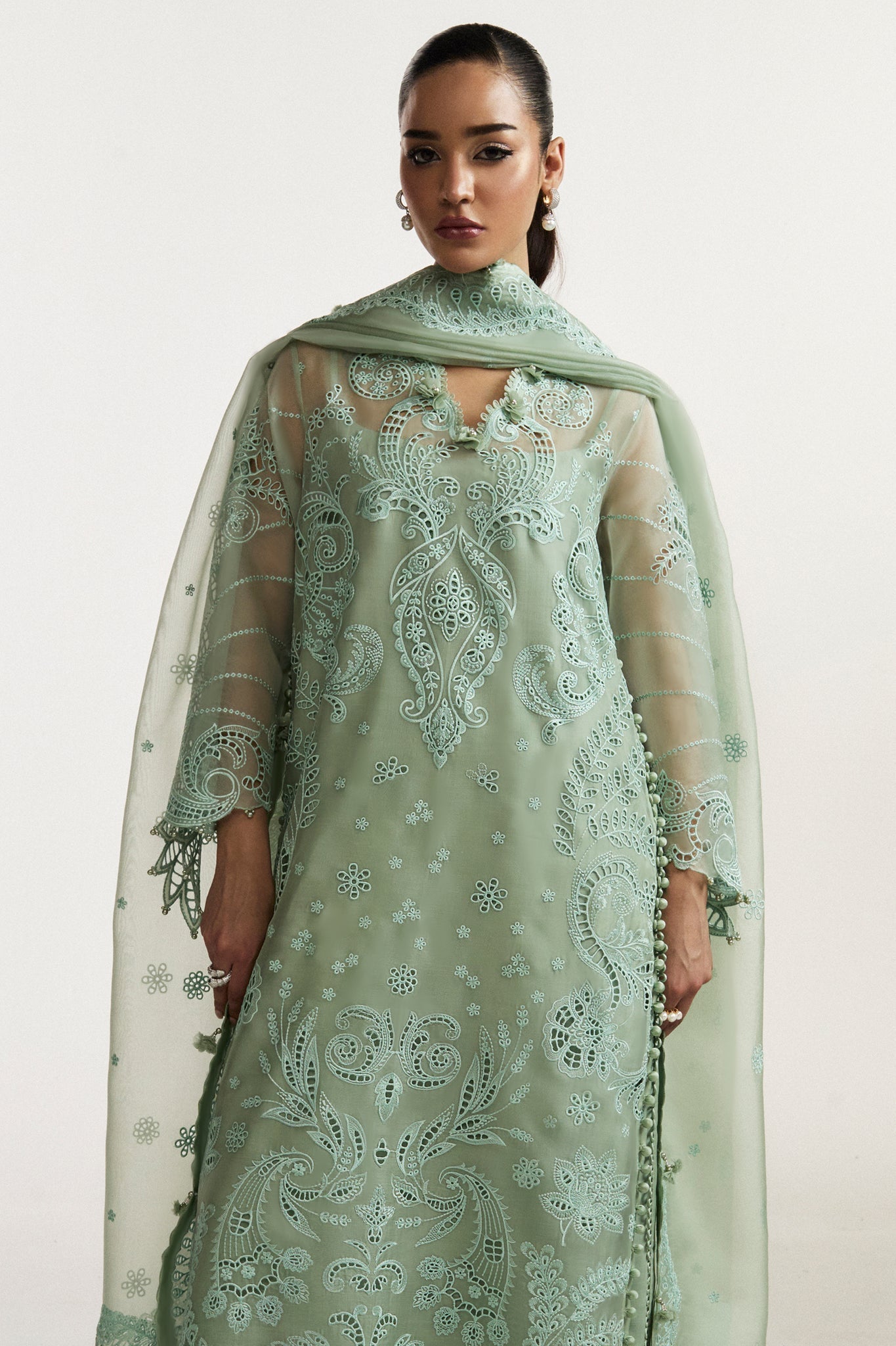 Elan I Vital Ornee I ELYSEE (EV-21355) - Pakistani Designer Dress - by Elan - Type : Ladies Clothes - 100% Original at Saira Sultan