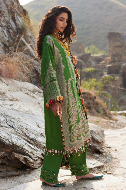 Elan | Winter Collection 24 | CORA (EW24-03) S Green Jacquard